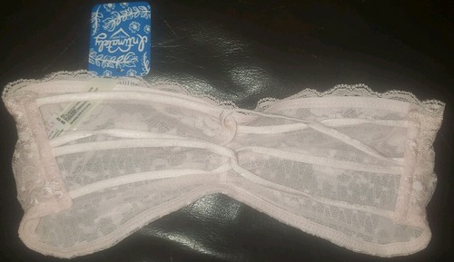 INTIMATELY FREE PEOPLE strapless lace bandeau bralette Peach Blush Nude XS - Picture 2 of 2