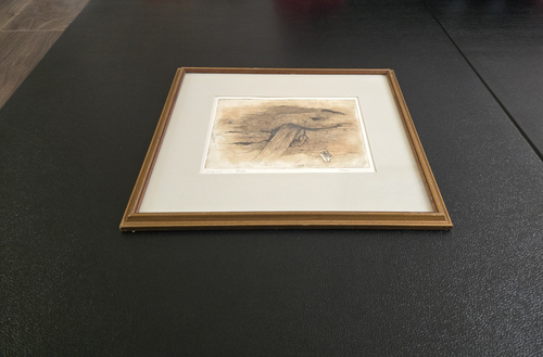 Davis Signed Lithograph "Driftwood and Shells" Vintage Frame - Picture 9 of 16