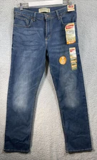 Wrangler Jeans Mens Size 30 x 32 New Ocean Blue 4 Way Flex Comfort,Slim Straight