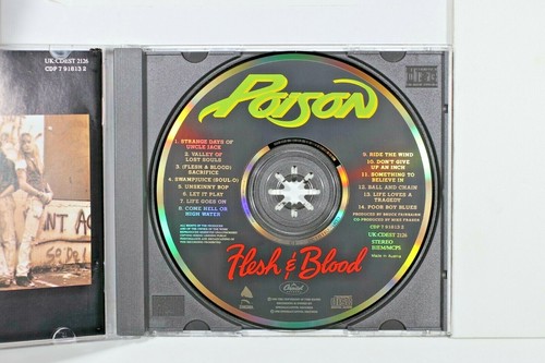 Poison – Flesh & Blood - CD Sent Tracked - Picture 2 of 3