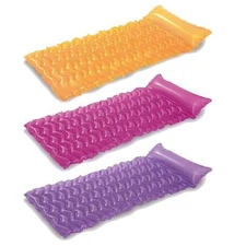 Intex - Tote-N-Float Wave Inflatable Air Mat, (90 inches X 34 inches), (Colors M