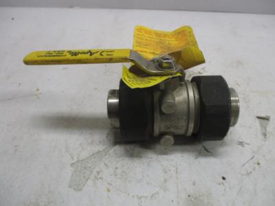 Apollo 3/4'' Stainless Steel Double Union End Socket Weld Valve 76-404-01