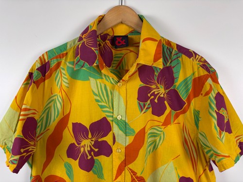 Vintage Dolce & Gabbana Hawaiian Floral Short Sleeve Button Shirt Mens Size 54 - Picture 2 of 12