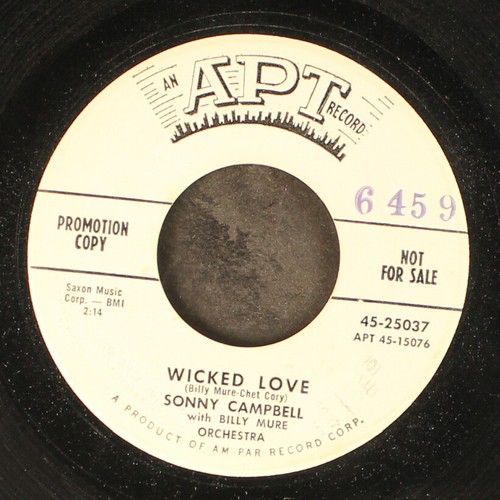SONNY CAMPBELL: the one in the middle / wicked love APT 7" Single 45 RPM - Picture 2 of 2