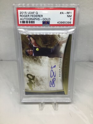 2015 Leaf Q Roger Federer 直筆サインカード PSA9 2015 Leaf Q - Autographs Roger Federer #A-RF1 Gold /25 (AU) for