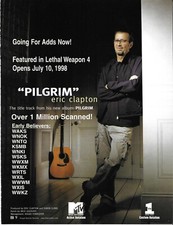 ERIC CLAPTON Vintage Pilgrim PROMO TRADE AD Poster for 1998  MINT 8.5x11