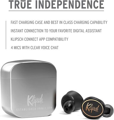 Klipsch T5 TRUE WIRELESS (黒)ワイヤレスイヤフォン Klipsch | T5 True Wireless Earphones Triple Black Klipsch