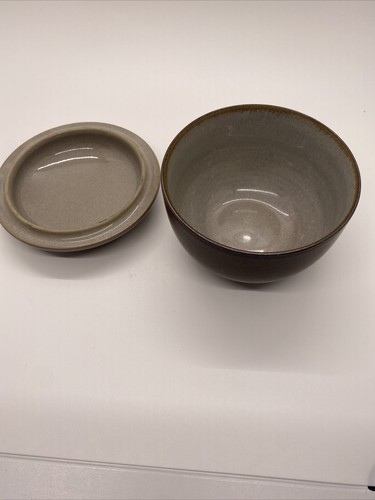 MIKASA SWISS COFFEE CREAMER & SUGAR Bowl BOHO POTTERY - Picture 3 of 5