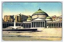 Vintage 1919 St Fransisco Church By Paola Naples Divided Back Postcard