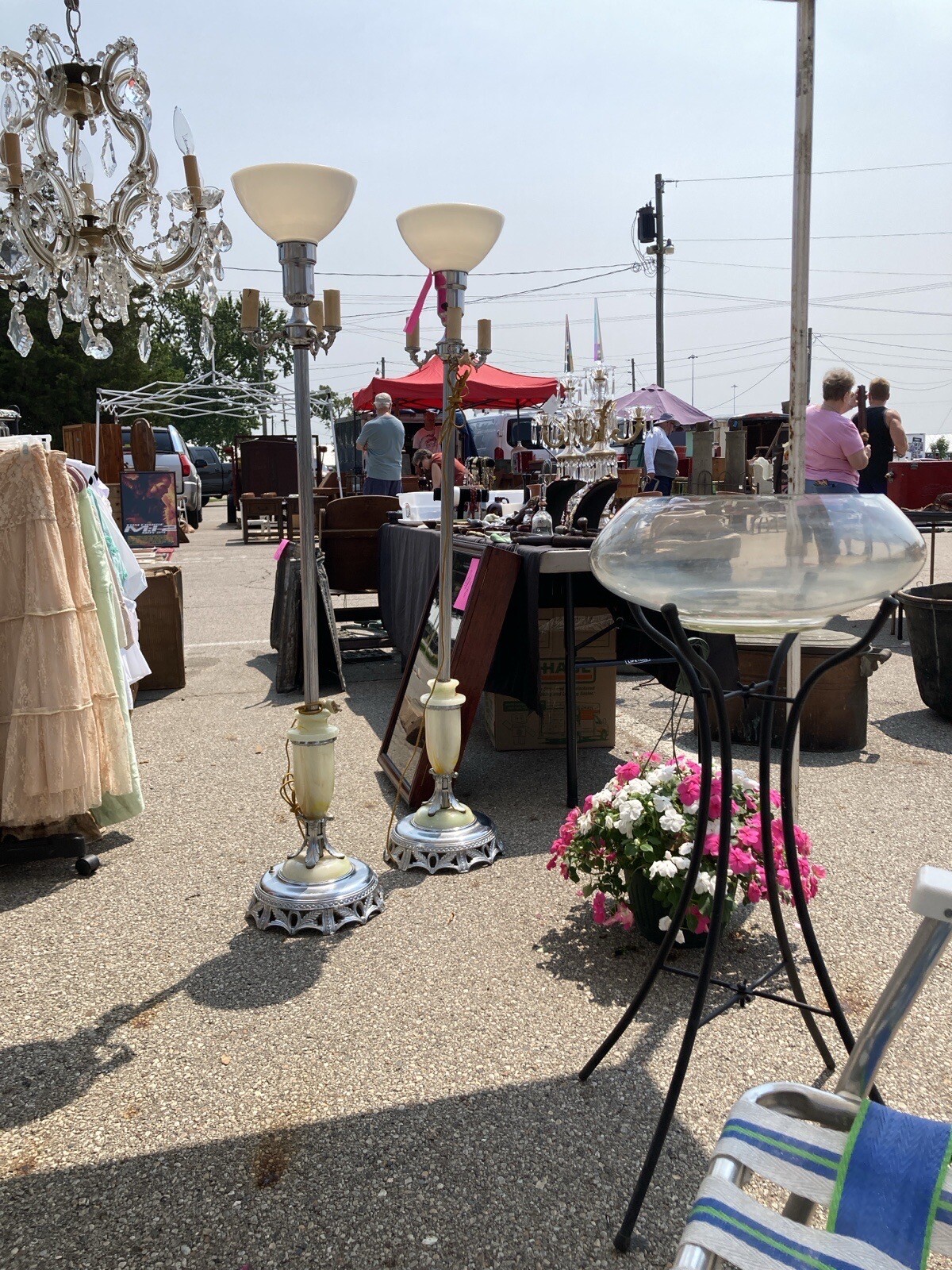 Vintage Art Deco Wrought Iron Fish Bowl On Stand eBay