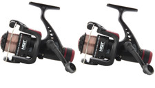 2 x NGT CKR CARP COARSE FLOAT FEEDER FISHING REELS  WITH LINE
