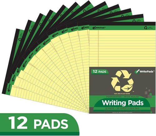 24-Pack Smooth Writing Legal Pads - Perforated, Wide Ruled 50 Sheets Each - Picture 8 of 10