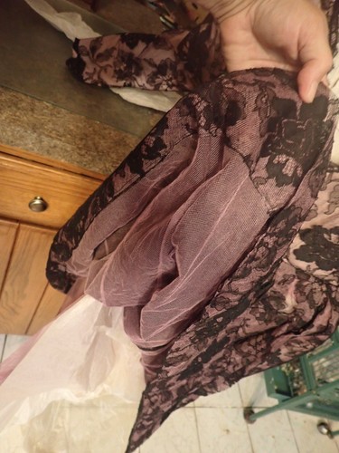 Vintage Jacques Heim Boutique of Paris Florence Lustig Black Lace Pink Dress - Picture 14 of 19