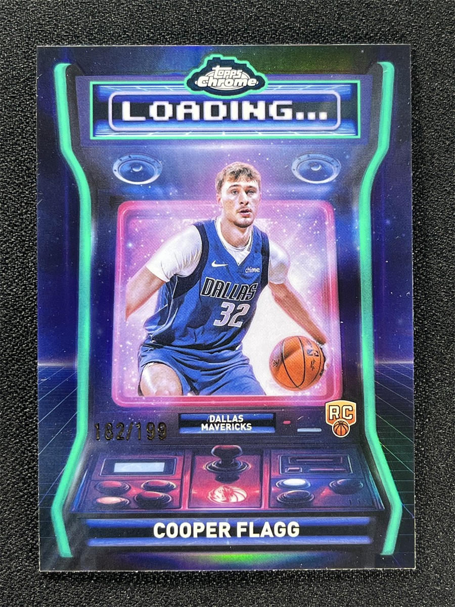 2025-26 Topps Chrome Cooper Flagg #LD-11 Aqua Loading Rookie RC Mavericks /199