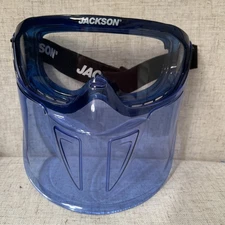 Jackson Safety 21000 GPL500 Premium Goggle with Detachable Face Shield Blue