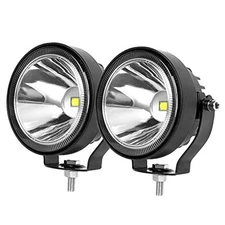 4 Inch Round Led Pod Lights, 60W Led Off Road Driving Fog 2pcs 4 inch White