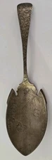 Vtg 1880 Jaccard Sterling Silver  Pie Cake Server Ornate Flowers & Leaves 64 Gr