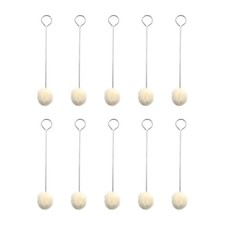 DIY Projects Wool Ball Brush Leather Dye Tool with Metal Handle (10Pcs)