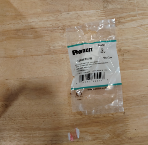Jack Panduit Giga TX Cat6 blanc CJ688TGIW BOITE DE 50. - Photo 5/7