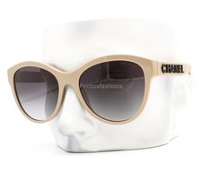 Chanel Sunglasses ch5458A 1520/S6 Taupe Beige Brown Black Logo No Case