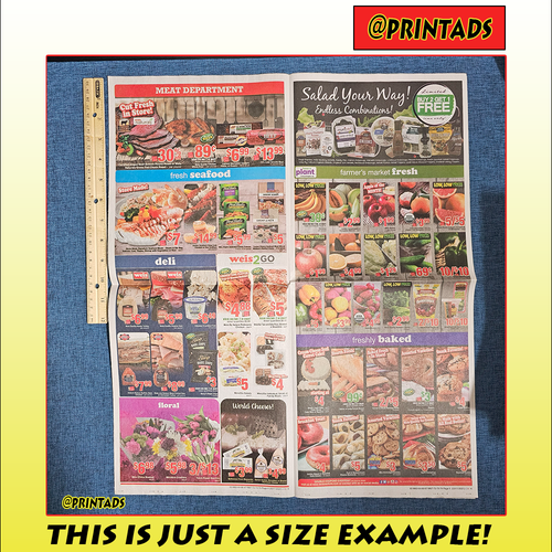 2021 Weis Large Fold-Out Grocery Ads + Plastic Bag - Land O Lakes + Starbucks #2 - Picture 5 of 7