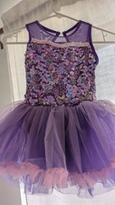 Purple Sequin Dress Tutu Ballet Costume Size 8 Medium Dance Costume