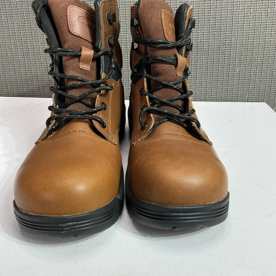 Botas de trabalho Keen Utility Chicago 6 ESD masculinas tamanho 10EE tabaco/biqueira de segurança preta - Imagem 3 de 4