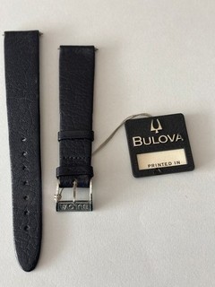 Bulova Uhrenarmband Leder 18mm schwarz