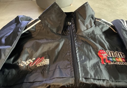 NASCAR Chase Authentic M&M's Kyle Busch 18 Windbreaker Jacket W/Hood - Sz L - Picture 5 of 6