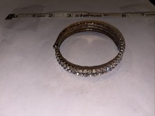 Rhinestone Silvertone Wrapped Bracelet