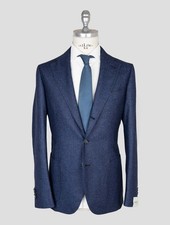 NEW LUIGI BORRELLI BLUE VIRGIN WOOL BLAZER US 40 - EU 50 BOR6