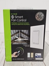 GE In Wall EZ Smart Fan Control White/Light Almond Wireless Via Z-Wave Plus NEW