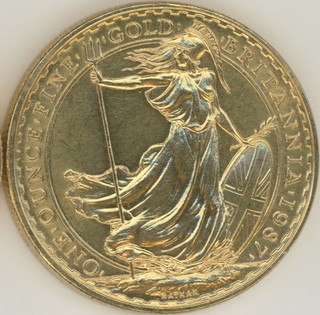 1987 Gold Bullion One Ounce £100 Britannia Elizabeth II