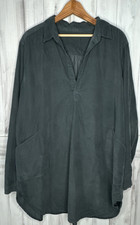 CP Shades Teton Tunic Dress Women’s XL Teal Blue Cotton Micro Cord Corduroy
