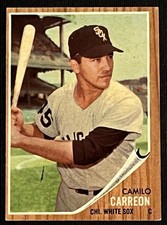 1962 Topps #178 Camilo Carreon - Green Tint Chicago White Sox
