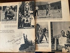 George Montgomery, Dinah Shore, Two Page Vintage Clipping aa