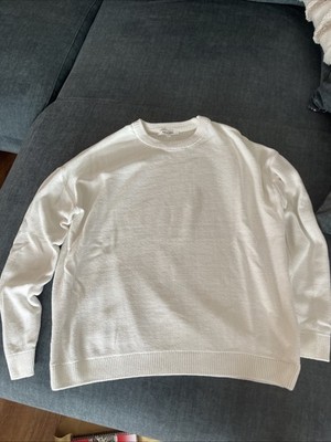 Weißer Review Pulli Sweatshirt Größe L/XL