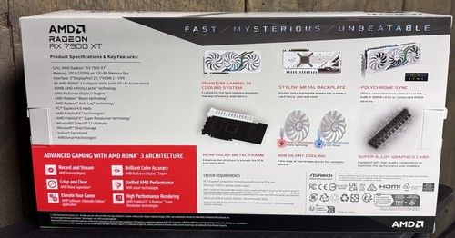 ASRock White Phantom Gaming 7900XT OC 20GB ***SOLO CAJA Y EMBALAJE*** - Imagen 4 de 7