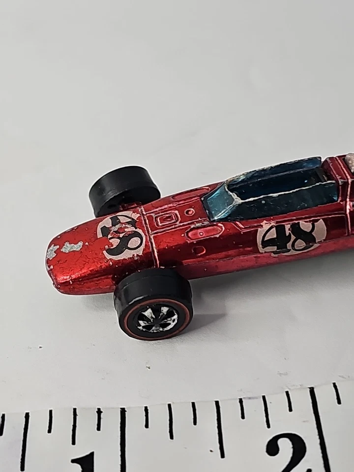 Antigo Original 1969 Hot Wheels Redline Indy Eagle Red Diecast Car Grand Prix #48 - Imagem 3 de 4