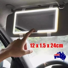 Car Sun Visor LED Makeup Cosmetic Vanity Mirror Set  Light Touch Screen
