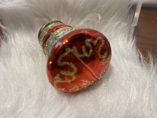 vintage christmas ornaments glass Bell - Picture 2 of 3