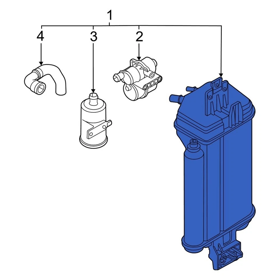 For Audi A3 Quattro 2022-2024 Audi 5Q0201797AE Vapor Canister - Image 2 of 2