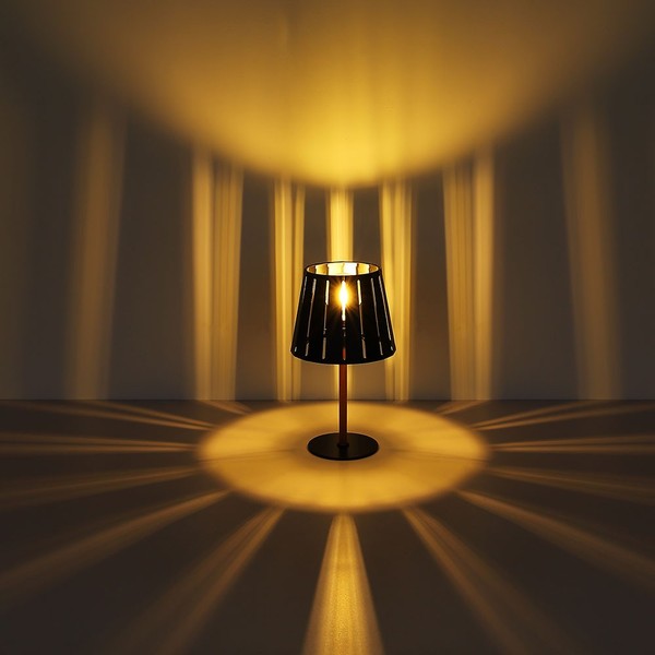 Tischlampe Leseleuchte Tischleuchte Wohnzimmerlampe Holzoptik 1 Flammig H 45 Cm-image