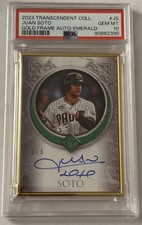 2023 Topps Transcendent Juan Soto Gold Frame Emerald Auto /5 PSA 10 GEM MT