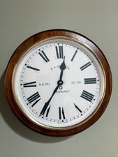 Vintage Thornaby B.A.WATSON Railway Clock - Reproduction N.E.Railway 