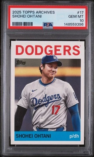 PSA 10 SHOHEI OHTANI #17 LOS ANGELES DODGERS MVP 2025 TOPPS ARCHIVES