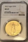 2022 Certified American .999 Gold Eagle 1 oz $50 -  MS69