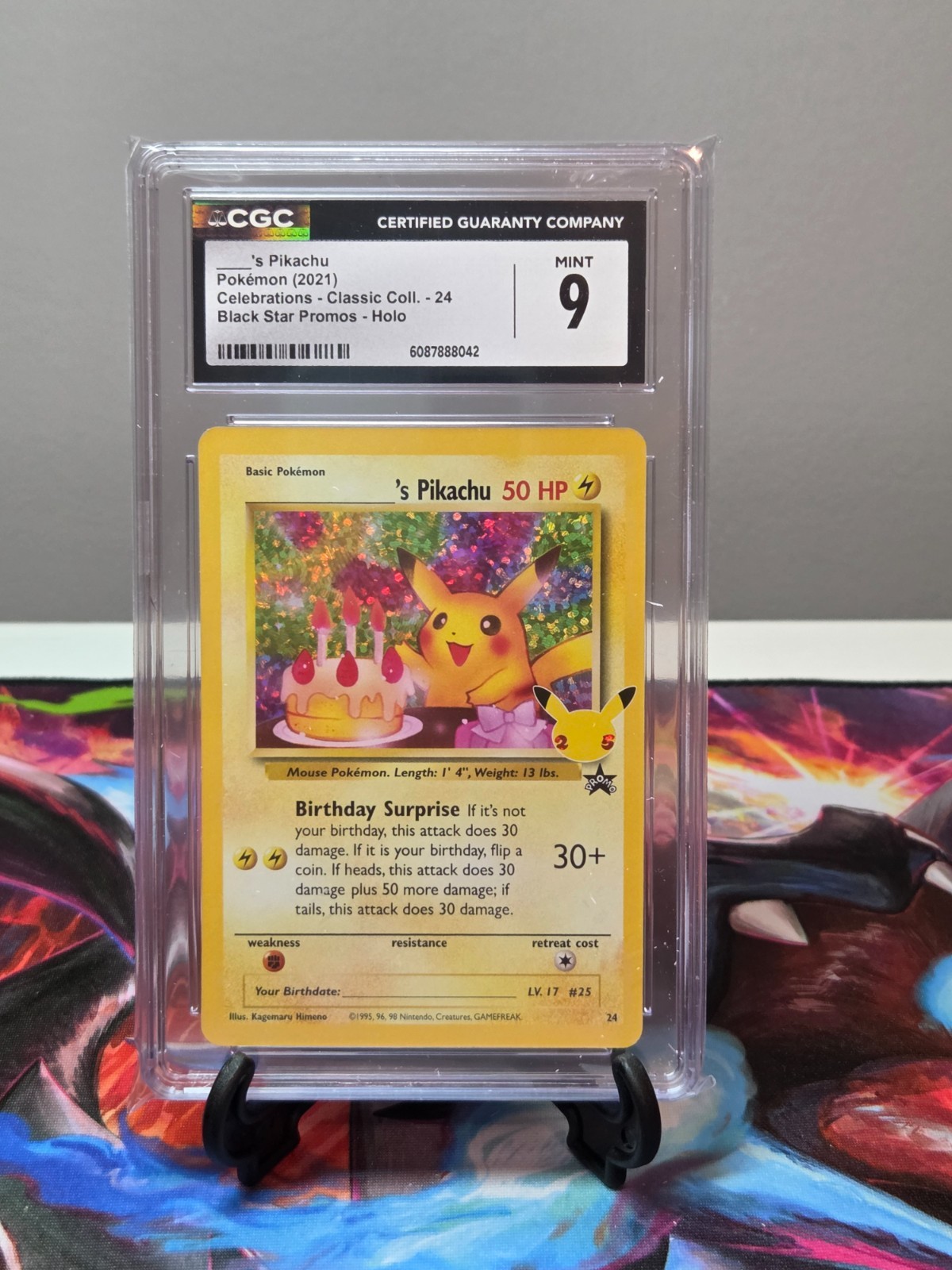 POKEMON CGC 9 BIRTHDAY PIKACHU 24 PROMO CELEBRATIONS CLASSIC COLLECTION