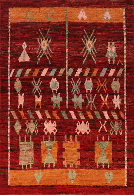 Handcrafted Luxury Hand-Knotted Moroccan Rugs Living Room Centerpiece 6x8 ft