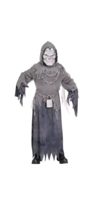 Scary Ghost Costume with Sound FX Effects Kids Grim Reaper Halloween Medium 8-10